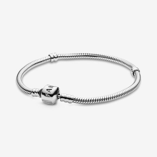 Moments Cylinder Clasp Snake Chain Bracelet