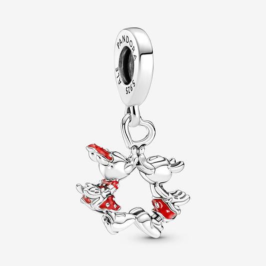 Mickey Mouse & Minnie Mouse Kissing Charm