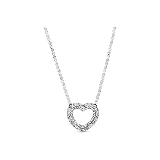 Snake Chain Heart Necklace