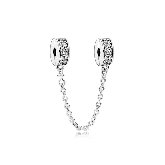 Sparkling Silver Safety Chain