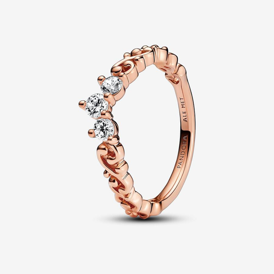 Rose Gold Crown Tiara Ring