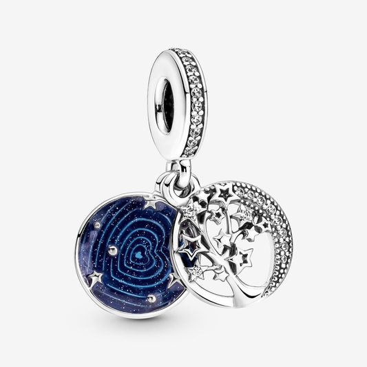 Tree & Galaxy Moon Charm