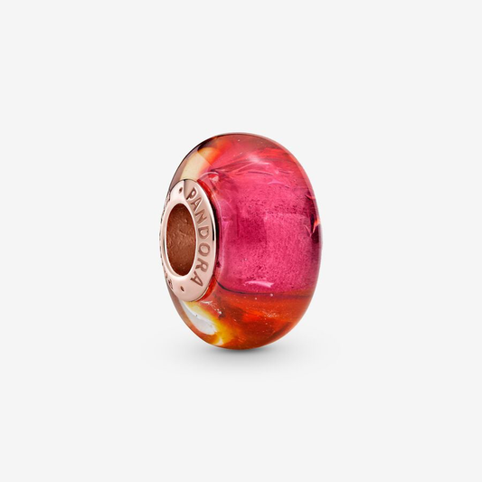 Pink, Yellow & Orange Murano Glass Bead Charm