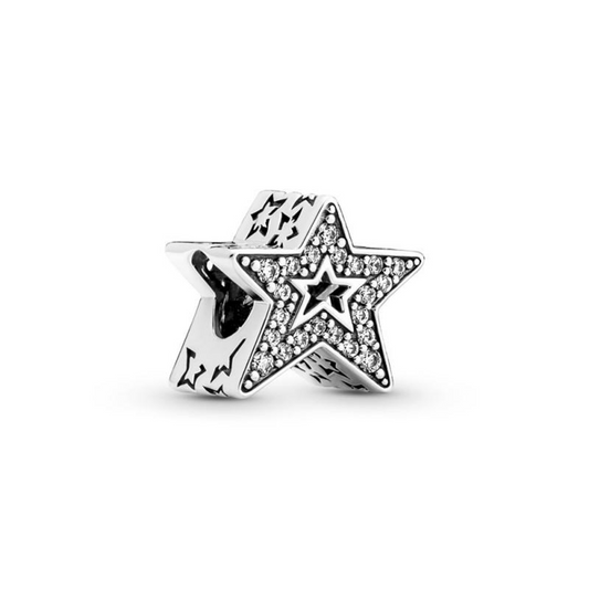 Sparkling Asymmetric Star Charm