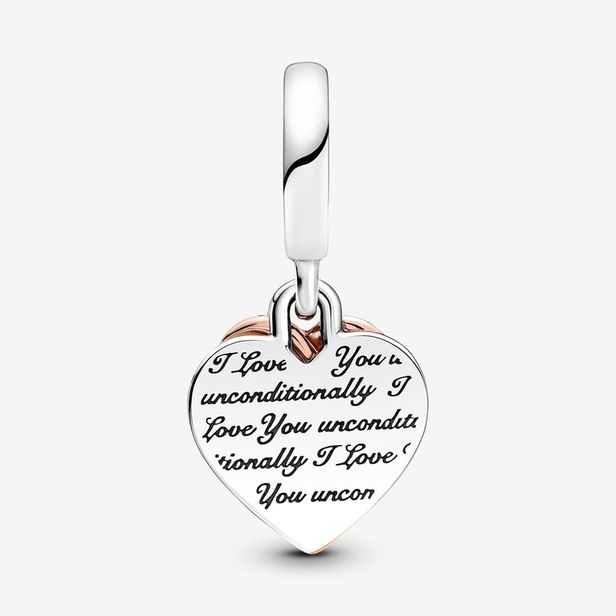 I Love You Unconditionally Heart Charm