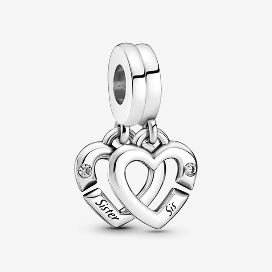 Sisters Splittable Hearts Charm