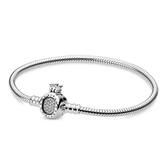 Moments Crown O Clasp Snake Chain Bracelet