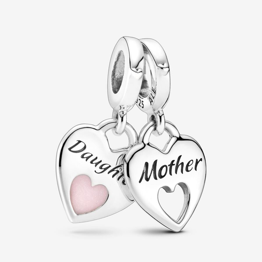 Daughter & Mother Heart Splittable Charm